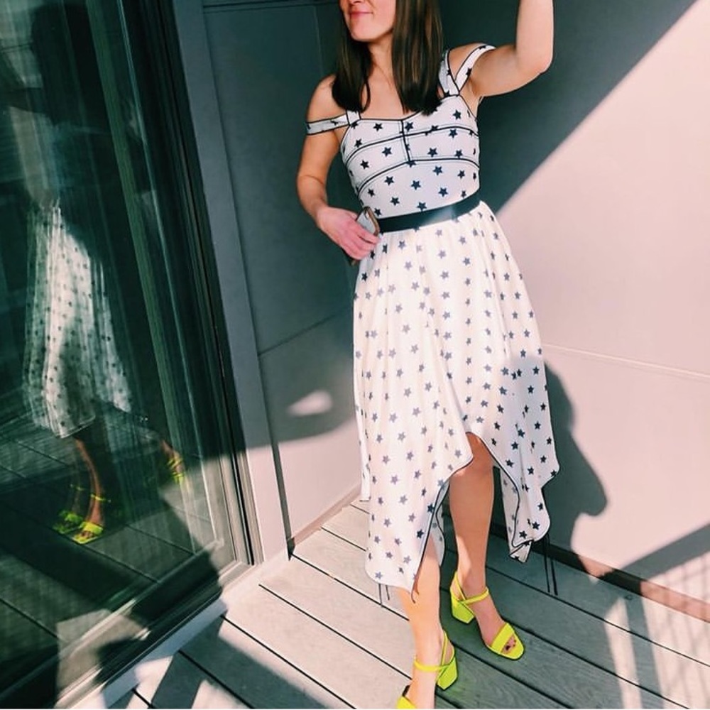 Self Portrait Hankerchief star midi dress 🖤
